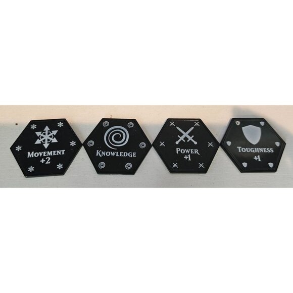 Magic The Gathering Arena Of The Planeswalkers Replacement Parts 4 Black Glyphs - Picture 1 of 3